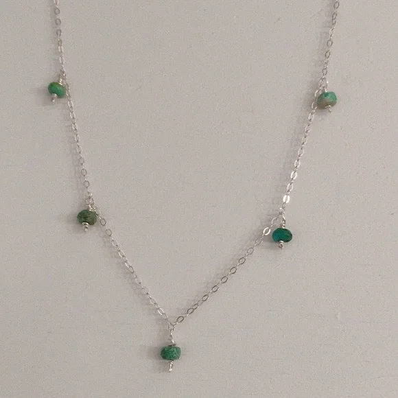 Sterling Silver Kingman Turquoise Necklace - Picture 8 of 10